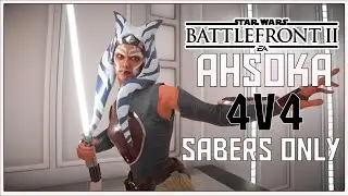 Star Wars Battlefront 2 - Ahsoka Tano in a Heroes Vs Villains SABERS ONLY 4v4