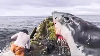 女孩被巨鲨困在礁石，上演生死决斗！【巨鲨之夺命鲨滩Huge Shark】|驚悚 災難 |【電影派對】