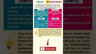 Learn English Vocabulary - Trust vs Mistrust #english #englishvocabulary #vocabulary