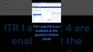 ITR 1 and ITR 4 are enabled at income-tax portal in online mode #itr #itr1 #itr4 #incometaxupdate