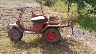 MTZ-05 MOTOR CULTIVATOR. Potato harvesting