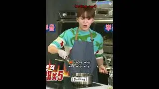 seungkwan was scared while frying a shrimp patty 😭🦐🍔 #seventeen #seungkwan
