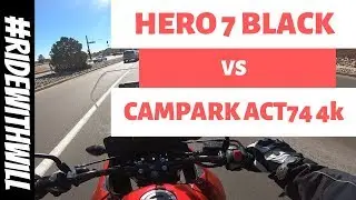 Testing action camera on bike offroad | GoPro Hero7 black vs Campark ACT74 Action Camera 16MP 4K