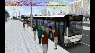 OMSI 2 - Пробки 10 баллов! Москва Щёлково, маршрут 380. MB O530L. Жуткий гололёд! Карта Щёлково.