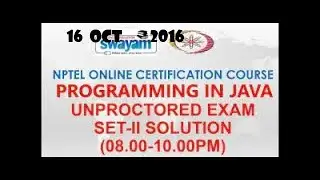 Programming in java|| Unproctored Exam Solution nptel || NPTEL JAVA Solution || July 2021|| set 2