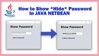 How to Show Hide *** Password in Java Netbean Programming Language
