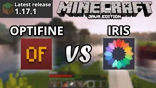 Minecraft Java 1.17.1 OptiFine VS Iris Shaders (Iris + Sodium) Performance Test with Shaders