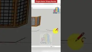 Create a curved window with shape bender in sketchup