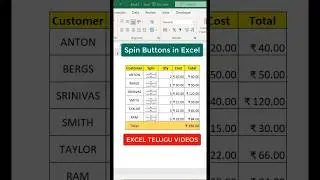Excel Magic Tip: How to Insert Spin Buttons In Excel (Telugu)