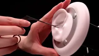 [ASMR]耳垢をつまんで剥がしていく耳掃除 - The Most Realistic Ear Cleaning(No Talking)