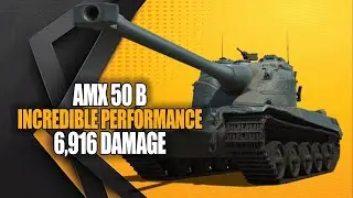 🏷️Experience the AMX 50 B's Incredible Performance on Normandy 6916 Damage and 3 Frags | Blitzstars