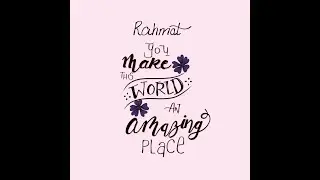 Infinite painter brush lettering