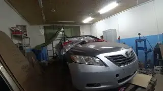 Toyota camry 40  Замена телевизора. Наборка морды