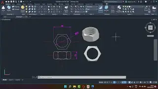 How to make 2D Nuts into 3D in AutoCAD