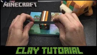 I made a Minecraft Ocelot / Cheetah Polymer Clay Cane! #minecraft #clayart #polymerclay