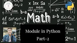 34. Math Module in Python || Part-2 || Python Tutorial || By Arihant Jain || Study Material