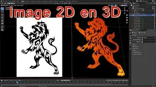 #11 Comment transformer une image 2D en image 3D sur blender 2.9 tuto en français.