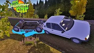 O RESGATE - CARRO QUEBRADO - CAPOTEI OS DOIS CARROS #144 - My Summer Car