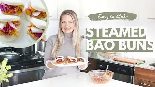 Easy to make steamed bao buns | vegan | sweet potatoes & carrots slaw