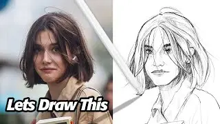 Lets Draw A Girl - Digital Sketch from Start to Finish