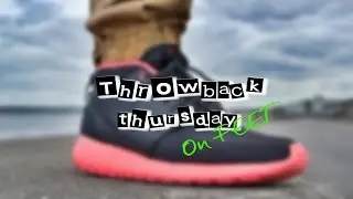 TBT Roshe Run MID Black Atomic Red On Feet HD