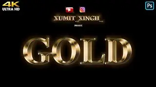 'Gold' text effect in Adobe Photoshop 2021. Super Easy Tutorial