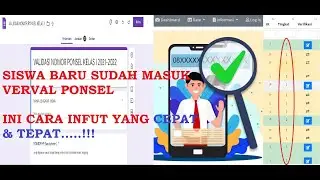CARA CEPAT & TEPAT INFUT SISWA BARU DI VERVAL PONSEL TERBARU