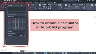 How to obtain calculator in autocad program
