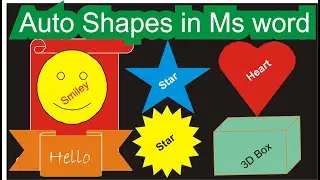 Auto Shapes In MS Word | How to Use Auto Shapes |