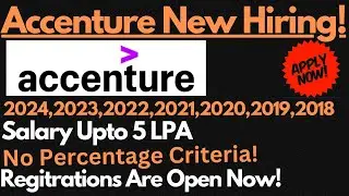 Accenture New Hiring Freshers | Salary Upto 5 LPA | 2024,2023,2022,2021 Batch Eligible🔥🔥