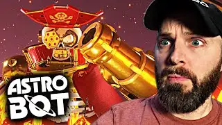 Taking out bosses in Astro Bot's Feather Cluster
