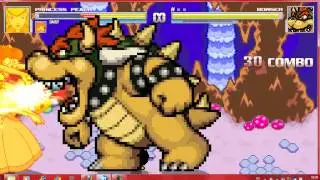 Mugen Peach and Daisy vs Bowser