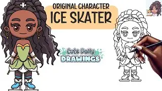 How to Draw an Ice Skater Girl ⏐ Step by Step Easy Drawing Tutorial