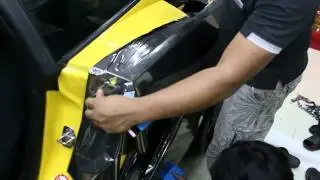 Lamborghini full Car Wrap in Avery Black Chrome By Prowrap