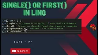 CSharp Linq Function First() And Single() 