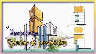 Perspectiva con dos puntos de fuga - Ejercicio 4