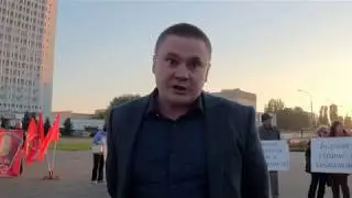 Пикет "Не забудем, не простим" в городе Волжском, по случаю событий 1993 года.