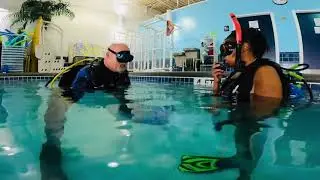 Charisse at try scuba session