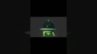 FLYING SAUCER 3D IN BLENDER AND SUBSTANCE PAINTER #blender3d #3dmodeling #substance_painter