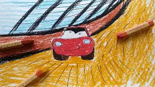 MCQueen Disney Cars Spiderman Fun Learning Colors For Kids / Рисовать Тачки мультфильм 2017