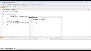 Open apex class and execute it