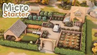 Building a TINY Starter farm in The Sims 4 🥐🌱