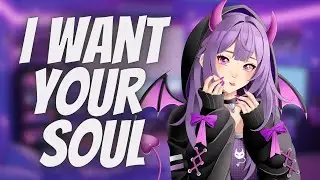Accidentally summoning a bratty demon for tingles (F4A) [ASMR] [Cuddles] [Heartbeats] [Breathing]