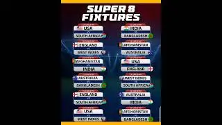 ICC T Twenty WC 2024🏆🏏 super eight  fixtures