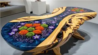 Craftsman Shares How To Make A Table With Flowers Rotten Wood // Vibrant Artwork Value To Your Home