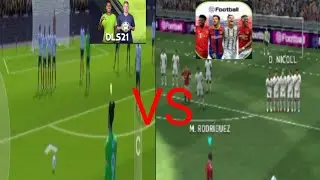 Dream league soccer 2021 VS Pro evolution soccer 2021 | Free kicks comparison