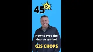 Type the Degree Symbol like a GIS Pro