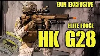 DesertFox Airsoft Gun Exclusive: Elite Force HK G28 AEG Limited Edition Tan/Brodrab