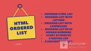 HTML ORDERD LIST | ORDERED LIST EXAMPLE |OL NUMBER | OL LETTER | OL LOWERCASE | OL ROMAN | OL NESTED