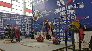 Mashintsov Sergey deadlift 365,5kg@105kg. New record of Russia